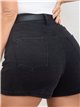 High waist belted denim shorts negro (S-XXL)