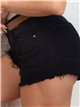 High waist belted denim shorts negro (XS-XL)