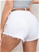 High waist belted denim shorts blanco (XS-XL)