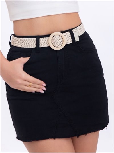 Belted bermuda skirt negro (S-XXL)