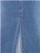 Falda denim midi cinturón talla grande azul (42-52)