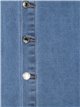 Falda denim midi botones azul (XS-XL)