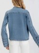 Military denim jacket with pearl beads (40-50)
