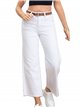 Jeans rectos cinturón tiro alto blanco (XS-XL)