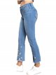 Embroidered jeans with vents azul (S-XXL)