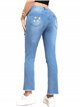 Embroidered jeans with vents azul (S-XXL)