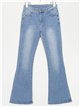 Jeans flare tiro alto azul (XS-XL)