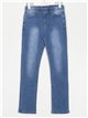 High elastic waist basic jeans azul (36-46)