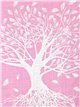 Linen effect tree blouse rosa