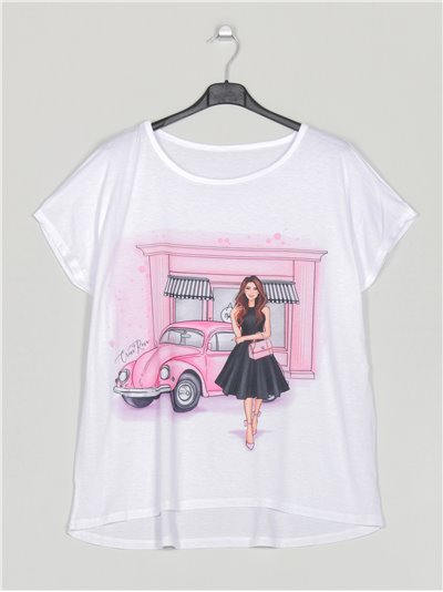 Oversized printed t-shirt coche
