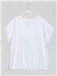 Oversized heart t-shirt blanco
