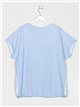 Oversized heart t-shirt azul-claro