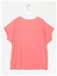 Oversized heart t-shirt coral