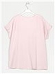 Oversized printed t-shirt rosa-claro