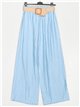 Belted palazzo trousers azul-claro