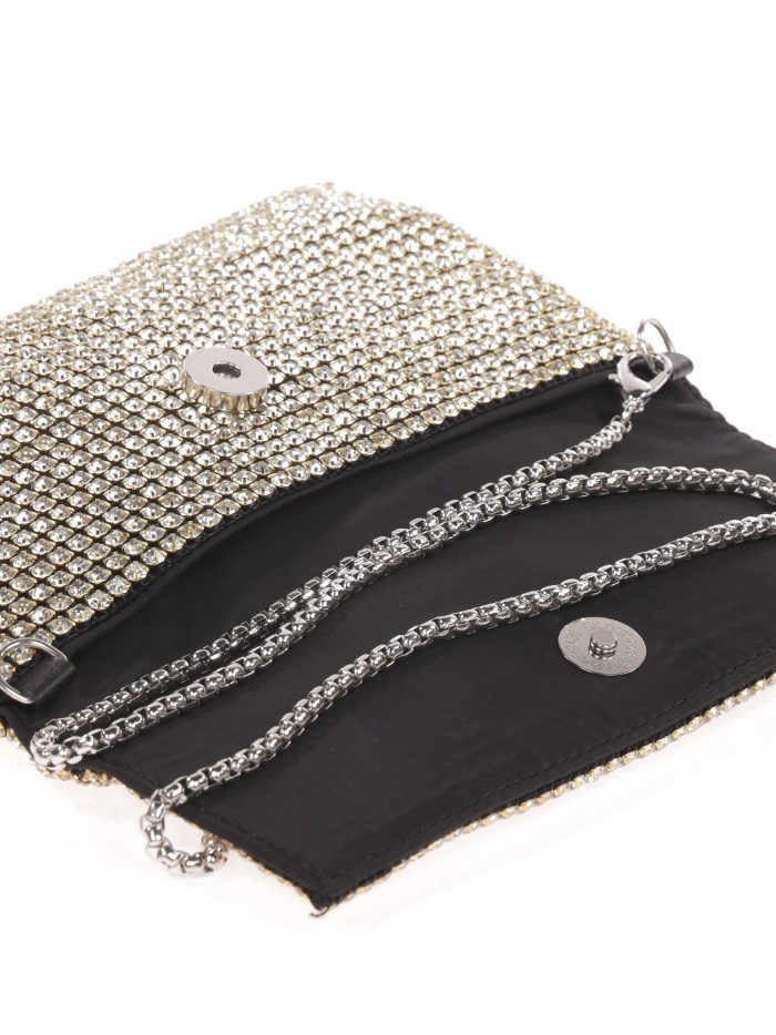 Cartera fiesta pedrería oro-claro