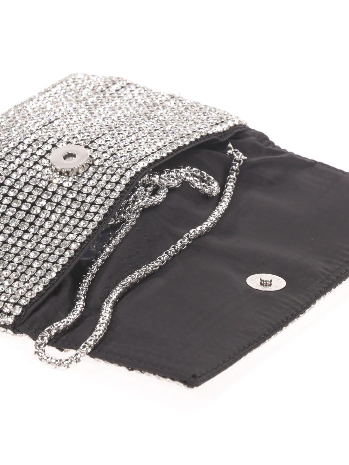 Cartera fiesta pedrería plata