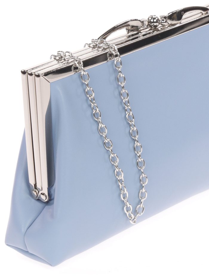 Blaue Kunstleder-Partyhandtasche