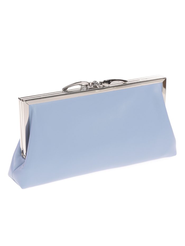 Blaue Kunstleder-Partyhandtasche