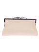 Faux leather clutch taupe