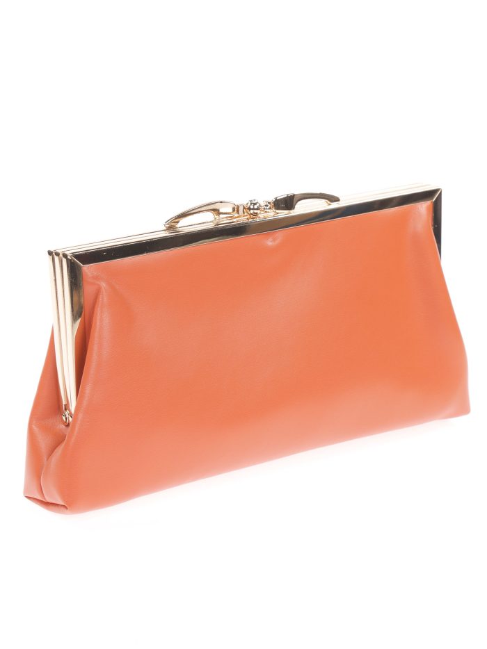 Carteira festa couro sintético laranja