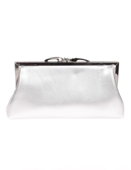 Cartera fiesta polipiel plata