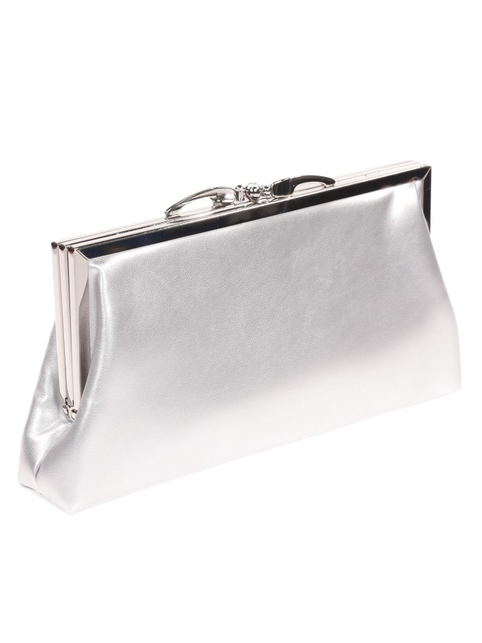 Cartera fiesta polipiel plata