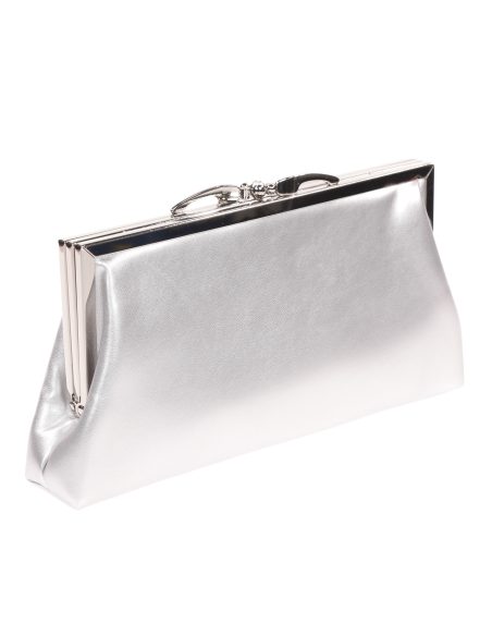 Cartera fiesta polipiel plata
