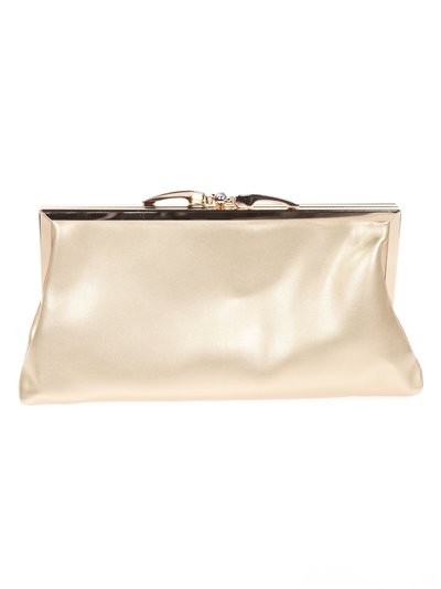 Faux leather clutch oro