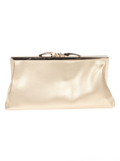 Cartera fiesta polipiel oro