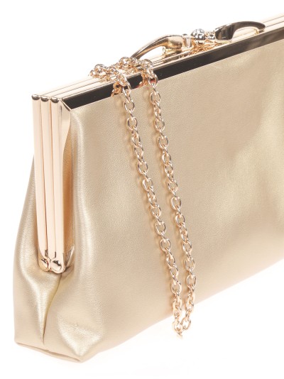 Cartera fiesta polipiel oro 2