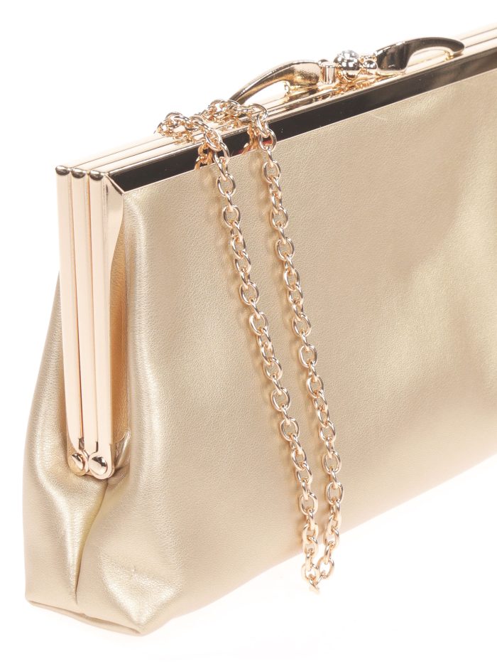 Cartera fiesta polipiel oro