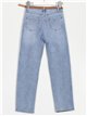 Jeans mom fit cinturón azul (S-XXL)