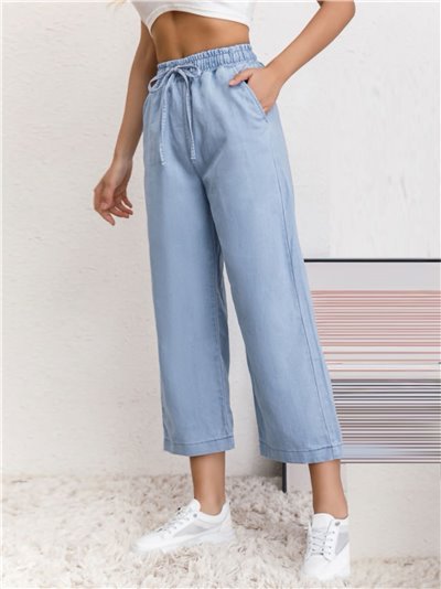 Jeans cintura elástica azul (S-XXL)