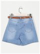 Belted bermuda shorts azul (36-46)