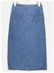 Denim midi skirt with buttons azul (XS-XXL)