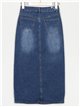 Long denim skirt azul (S-XXL)