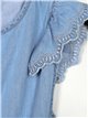 Embroidered denim dress azul (S-XXL)