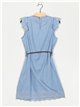 Embroidered denim dress azul (S-XXL)