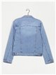Plus size basic denim jacket azul (40-50)