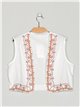 Embroidered waistcoat blanco (S-M-L-XL)