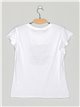 Camiseta plumas bordadas blanco (M/L-L/XL-XL/XXL)