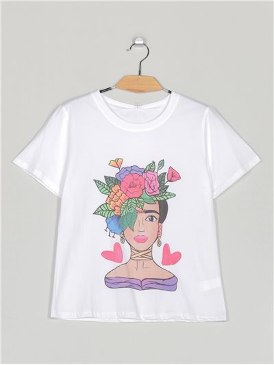 Camiseta girl blanco (M/L-L/XL-XL/XXL)