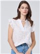 Die-cut embroidered blouse blanco (M-L-XL-XXL)