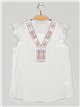 Embroidered plumeti blouse blanco (M-L-XL-XXL)