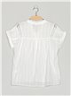 Blusa amplia franjas blanco (M-L-XL-XXL)