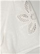 Linen effect blouse with lace blanco (M-L-XL-XXL)