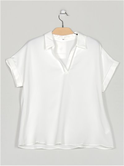 Blusa amplia blanco (M-L-XL-XXL)