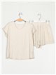 Linen effect blouse + Shorts 2 sets (M-L-XL)