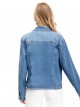 Plus size basic denim jacket azul (42-52)